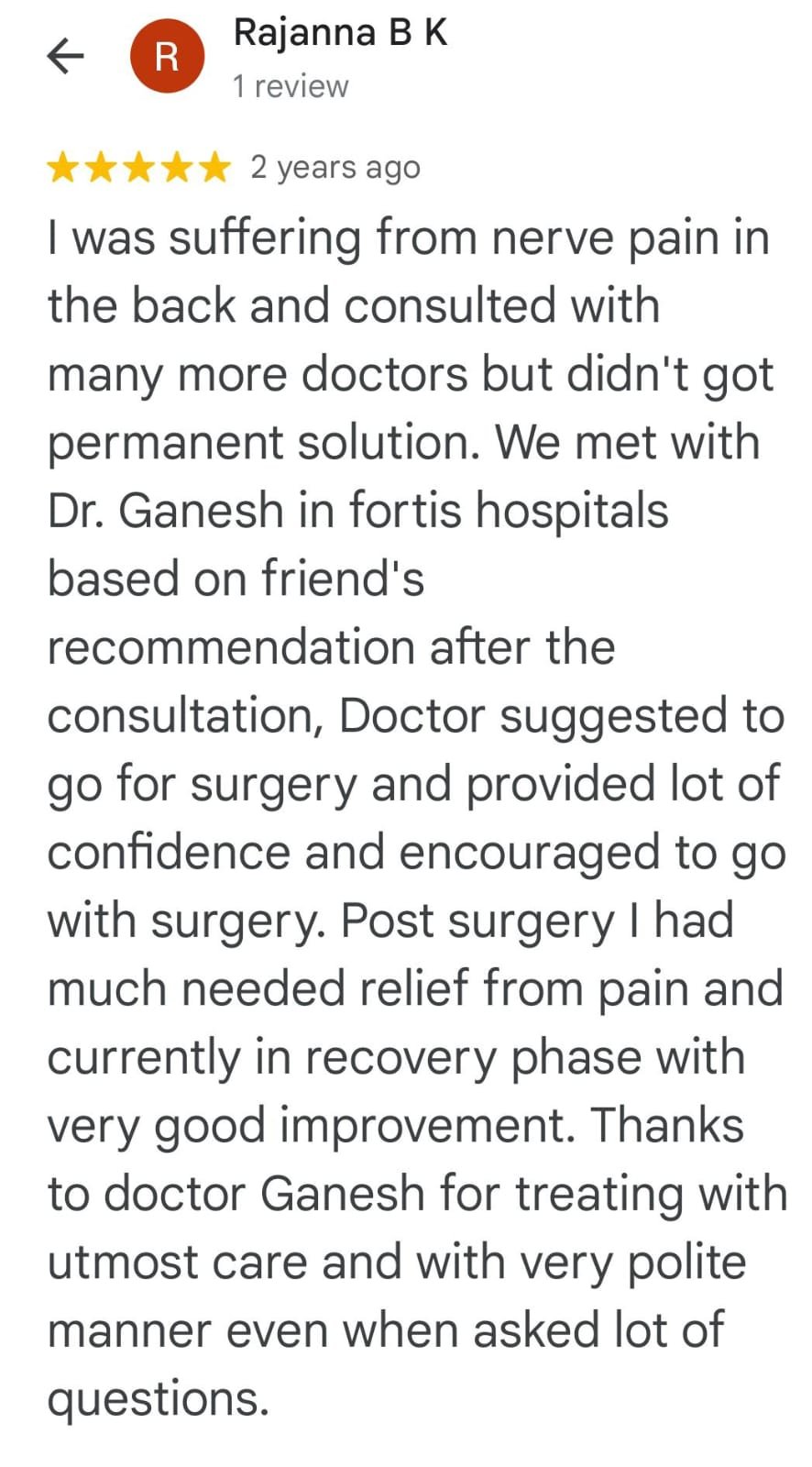 Dr Ganesh Veerabhadraiah